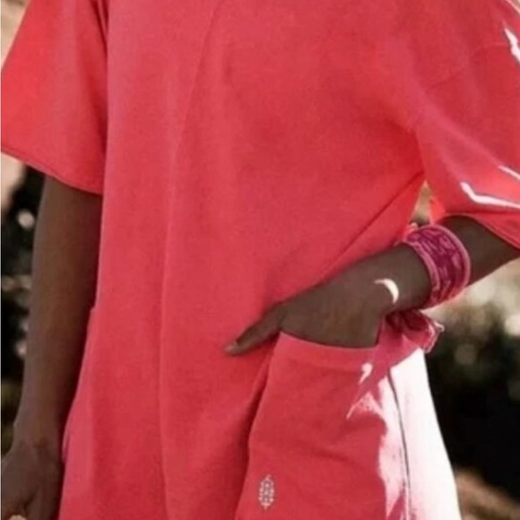 FREE PEOPLE Hot Shot Tee Rhomper Electric Sunset NEW WITH TAGS Sz S - Picture 2 of 8